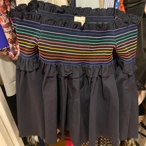 Petersyn navy w/ rainbow off the shoulder top